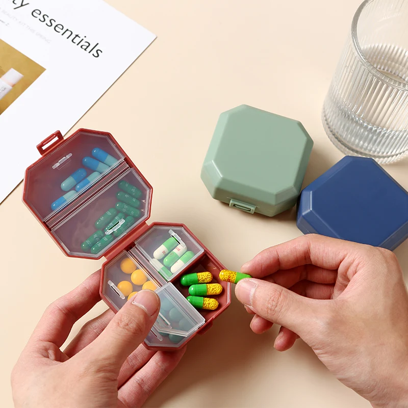 Pill 6 Grids Box Organizer Portable Travel Pills Case Tablets Drug Vitamin Capsule Holder Double Dustproof        s_voghion.com