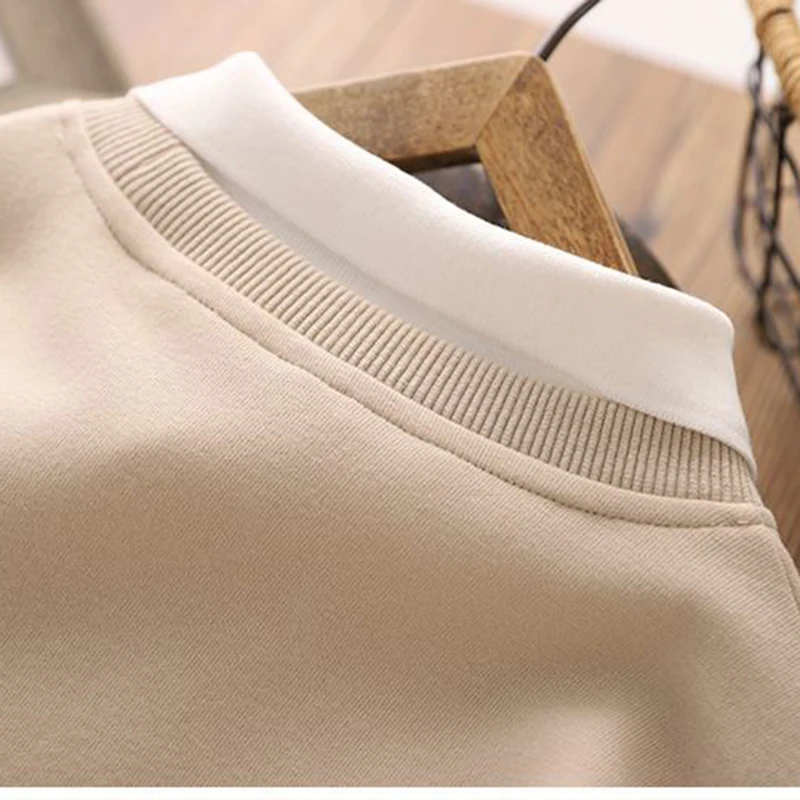 Boys Cartoon Hoodies New Big Children Collar Sports Top Kids Long Sleeved Sweatshirts Spring Autumn 6 8 10 12 14 Year
