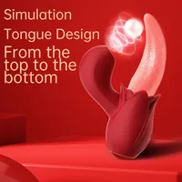 3-in-1-Saug- und Leckstimulator, Klitorismassagegerät, intimes Spielzeug für Damen, vaginale Saugkraft mit ausziehbarer Zunge 4