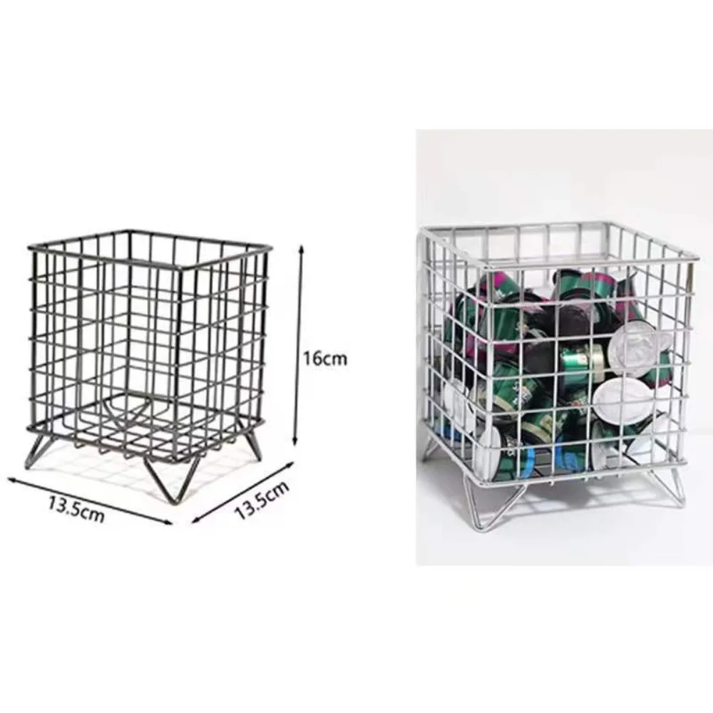 Creative Iron Storage Rack Desktop Book Pen Storage Box Large-Capacity Storage Basket Student Dormitory Sundries Storage Box 5