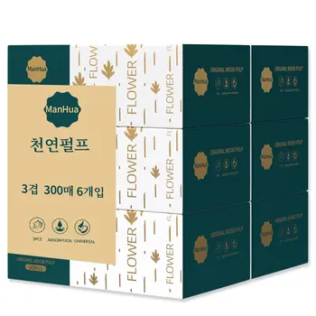 저렴한 가정용 화장지, 가정용 냅킨, 종이 타월, 풀 박스, 6 박스
