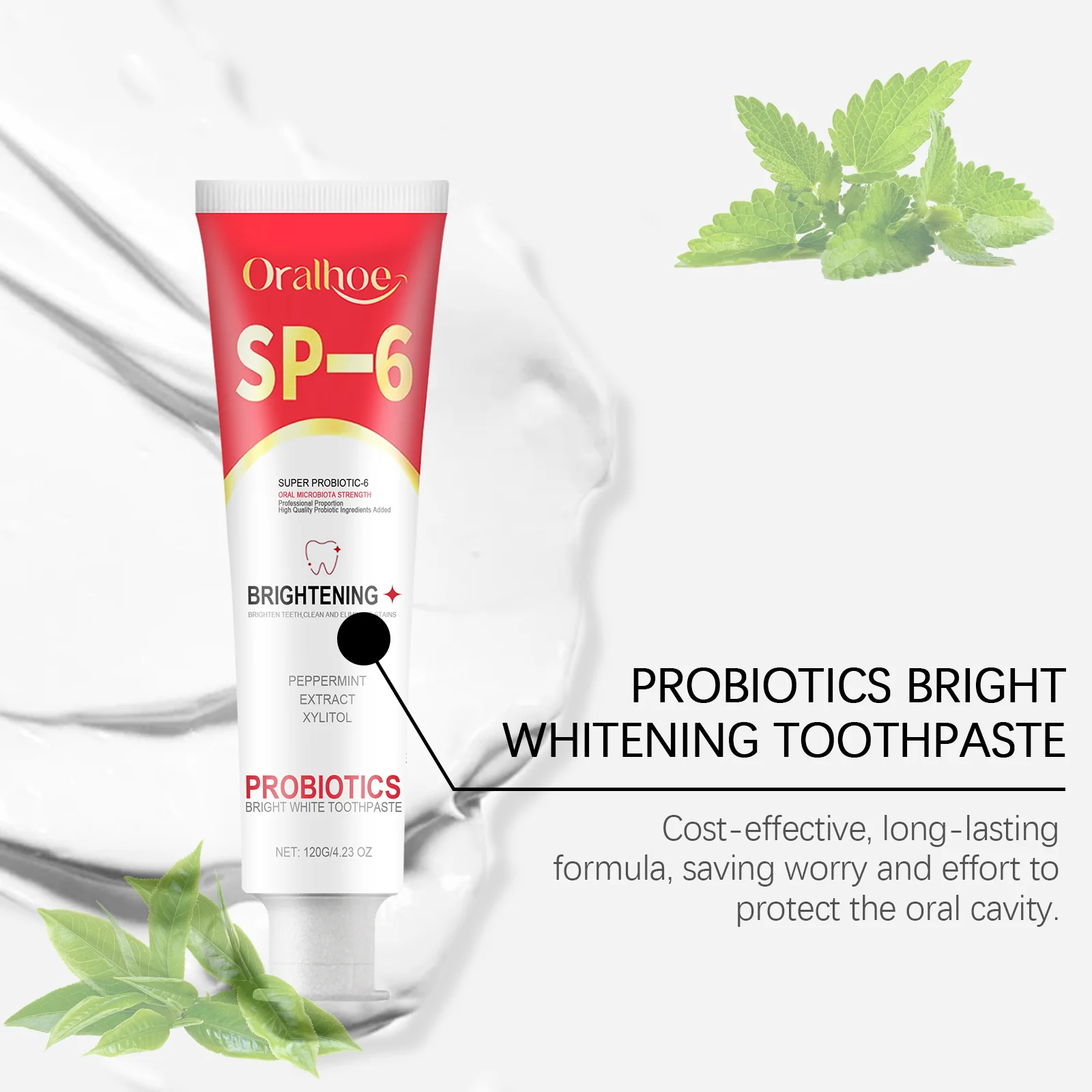 Sp-10 Probiotic Whitening Toothpaste Brighten Stain Removing Sp-6 Fresh Breath Improves Gum Health Reduces Tartar Teeth Whitener teeth whitening product tooth powder