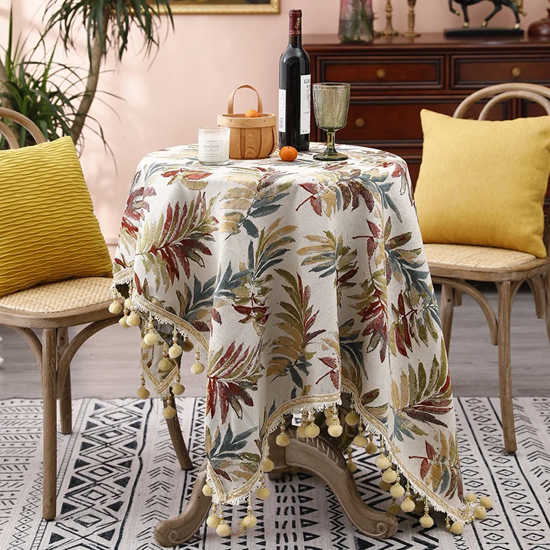 Embroidery Tablecloth Rectangular Restaurant Christmas Hotel Household Decorative Washable Table Cloth for Tea |