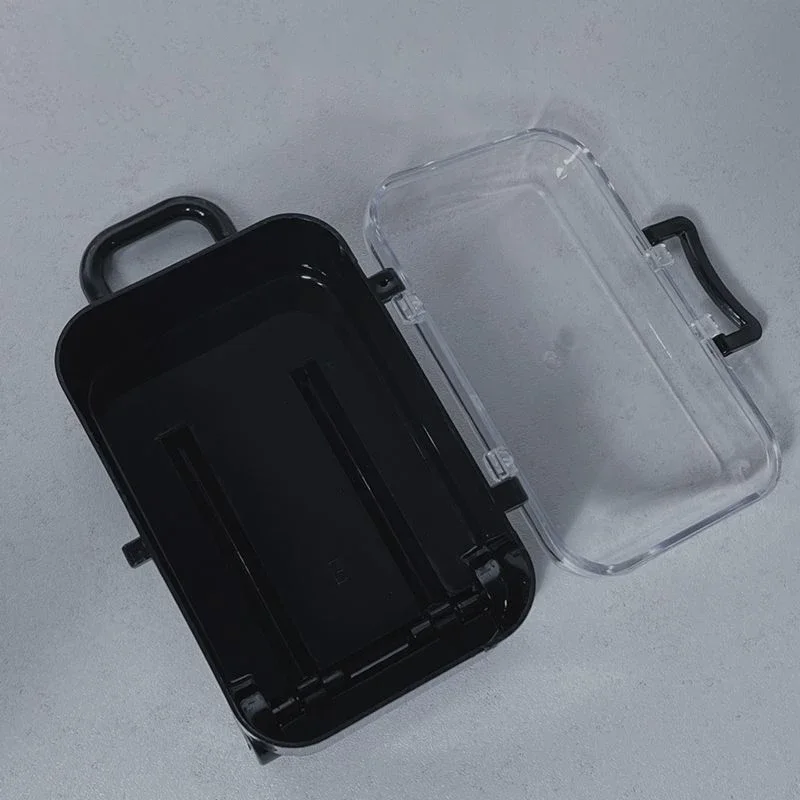 17cm Labubu Clothing Storage Box Mini Trolley Transparent Suitcase Cotton Doll Wardrobe Jewelry Mini Storage Box