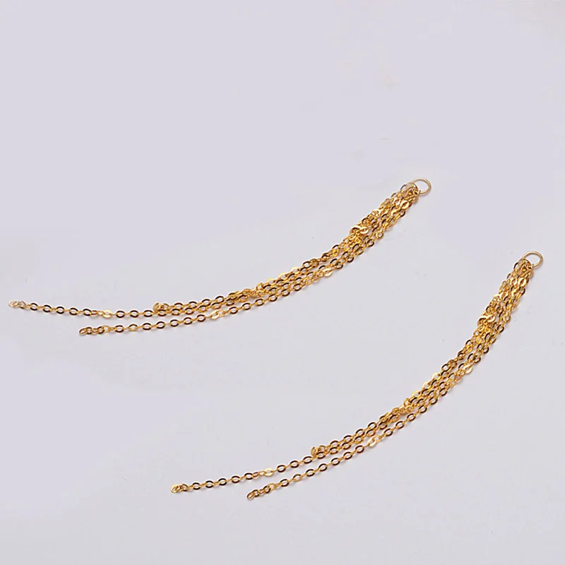 Women DIY Jewelry  Earring Accessrioes Fashion Design Au750 18k Gold  Chains Tassel - 5