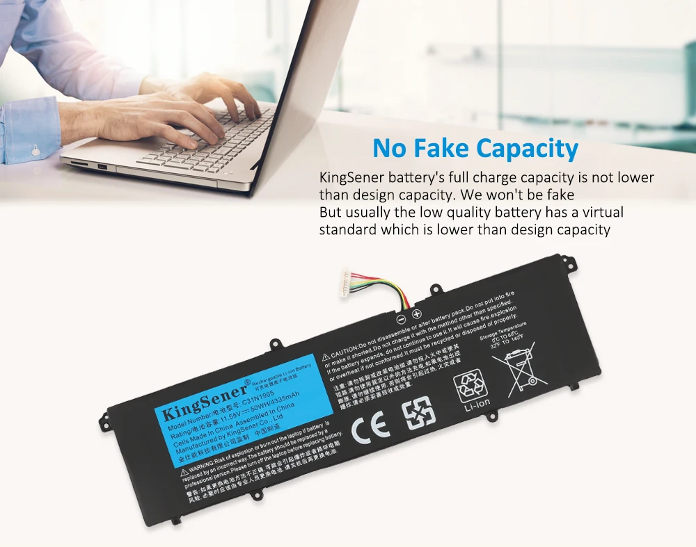 KingSener C31N1905 Bateria Do Portátil para ASUS