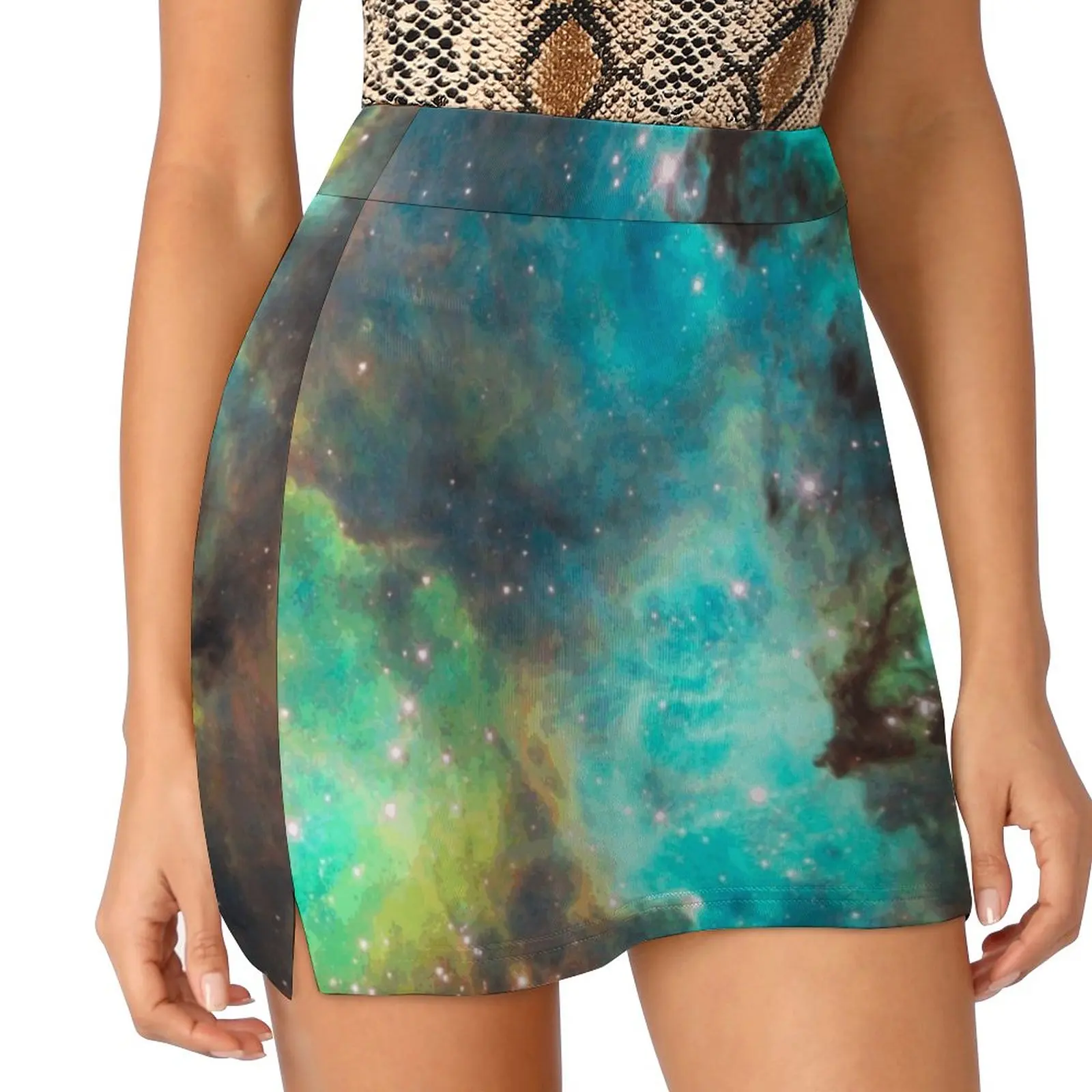 Green Galaxy Light Proof Trouser Skirt mini denim skirt clothing women summer 2023