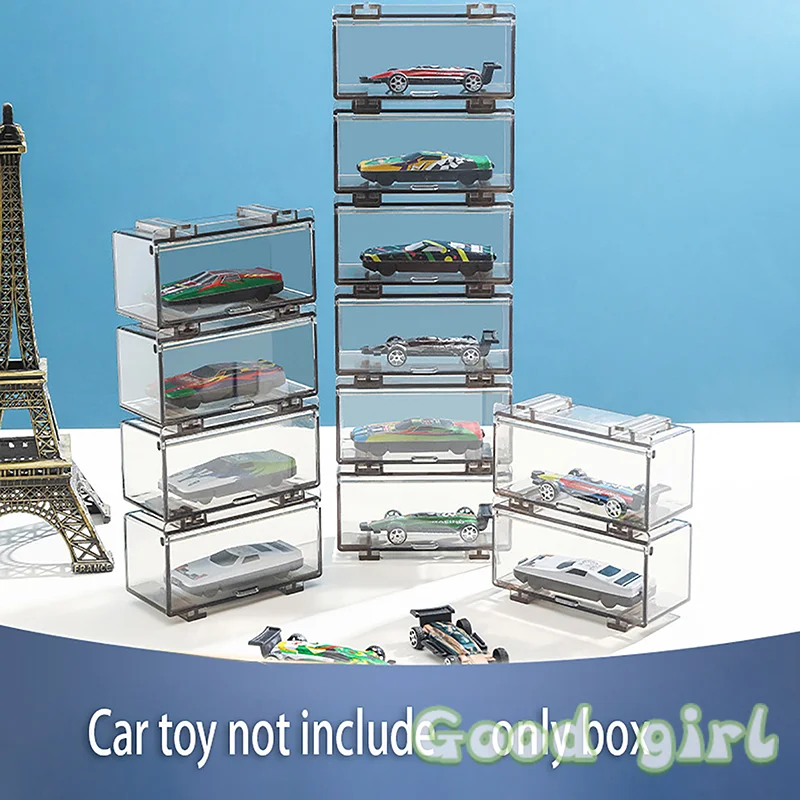 

1PC Storage Box High-grade With Fasteners Be Connected For Hot Wheels MiniGT 1/64 Diecast Model Car Display Box Toy Car Storage