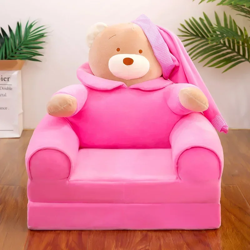 Foldable Kids Sofa Cover Backrest Armchair Creative 2 in 1 Folding Kids Chair Children Cartoon Sofa Infantil Without Filler baby sofa seat cover sofa support seat cover foldable baby chair
