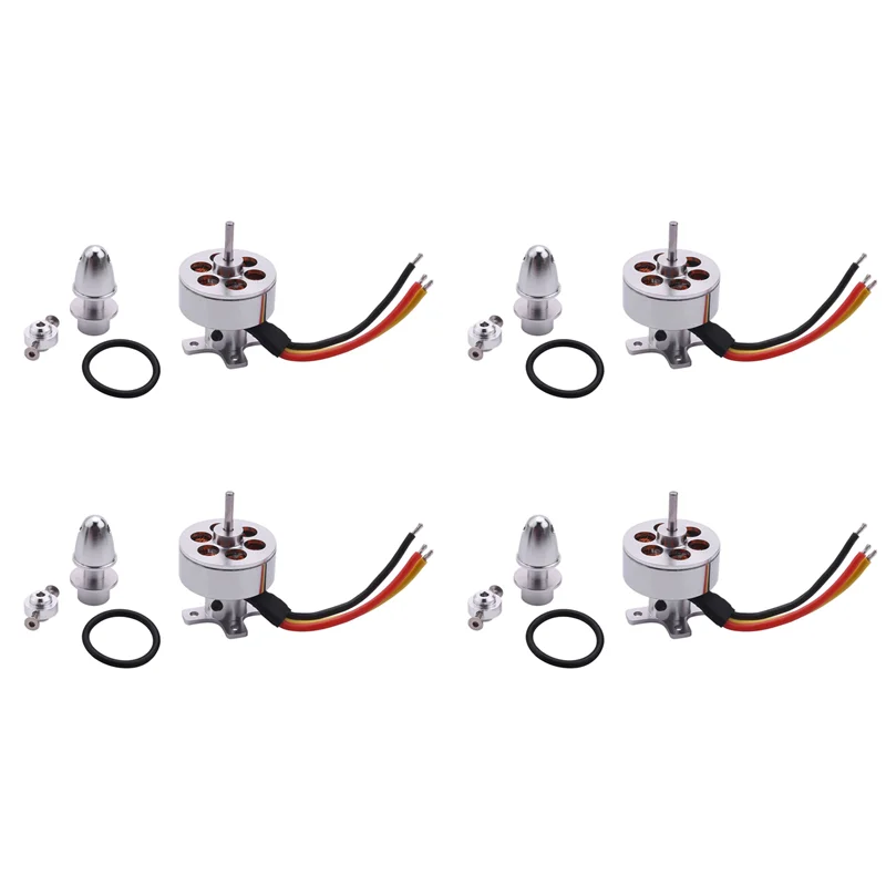A92Z 4X 소형 DC 브러시리스 모터 2211-1300KV 소형 고정익 미니 4축 드론에 적합