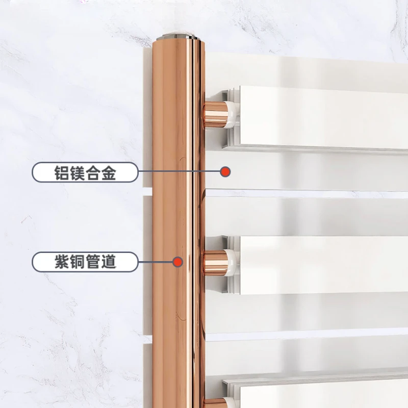 

Copper and aluminum composite small back basket radiator, home bathroom plumbing, simple and modern storage towel rack