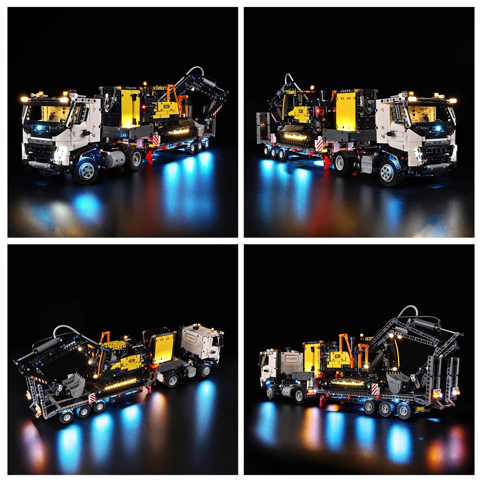 레고 테크닉 볼보 FMX 트럭 EC230 전기 굴삭기 42175에 적합한 모델LED 조명 세트 없음(빌딩 블록 제외)