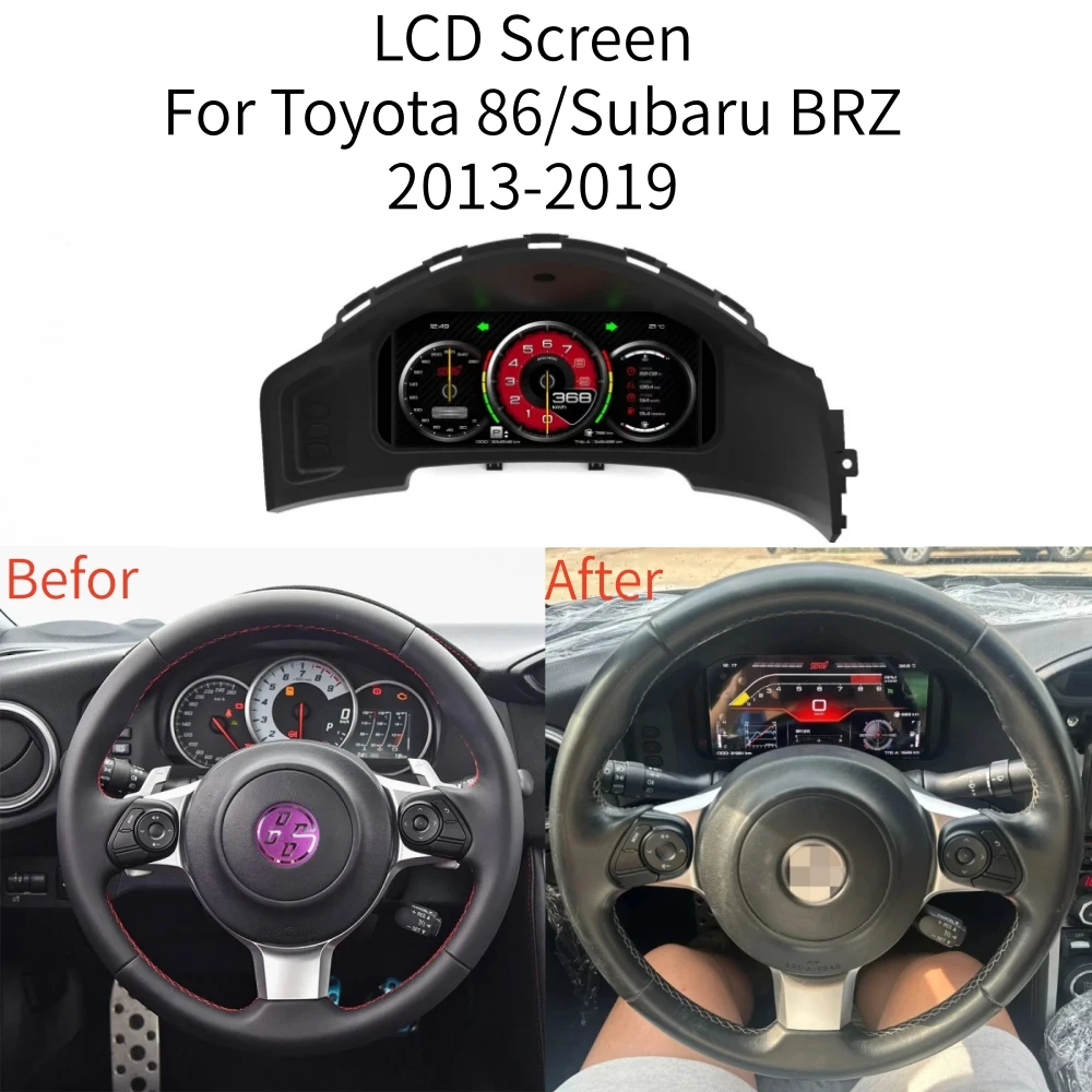 Pantalla LCD Android para Toyota 86/Subaru BRZ 2013-2019, Velocímetro Digital para Auto, Panel de Instrumentos, Carplay 1