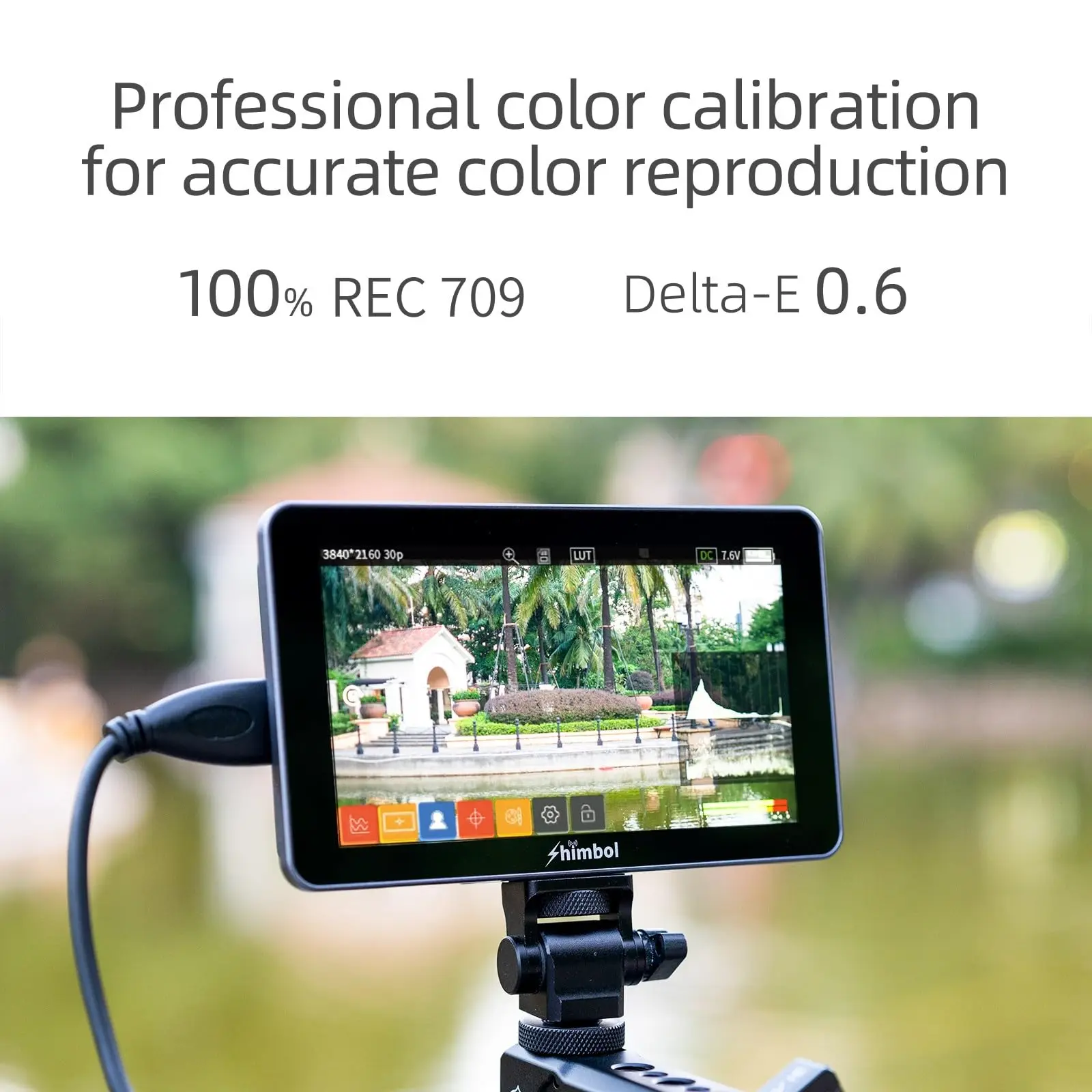 On-Camera Field Monitor 3D LUT 4K HDMI HDR Touchscreen 1200nits 4K HDR HDMI Aluminum Shell For DSLR Cameras