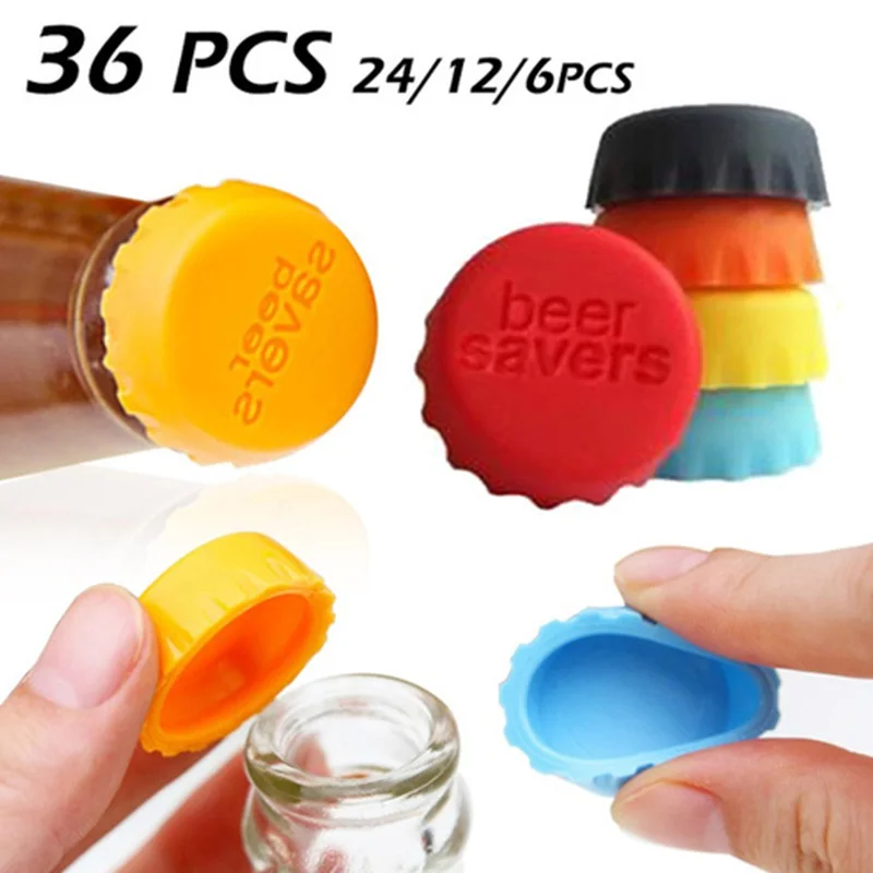 Reusable Silica Gel Bottle Cap Sealed Beer Cap Vinegar Soy Sauce Bottle Soda Cola Wine Protective Stopper