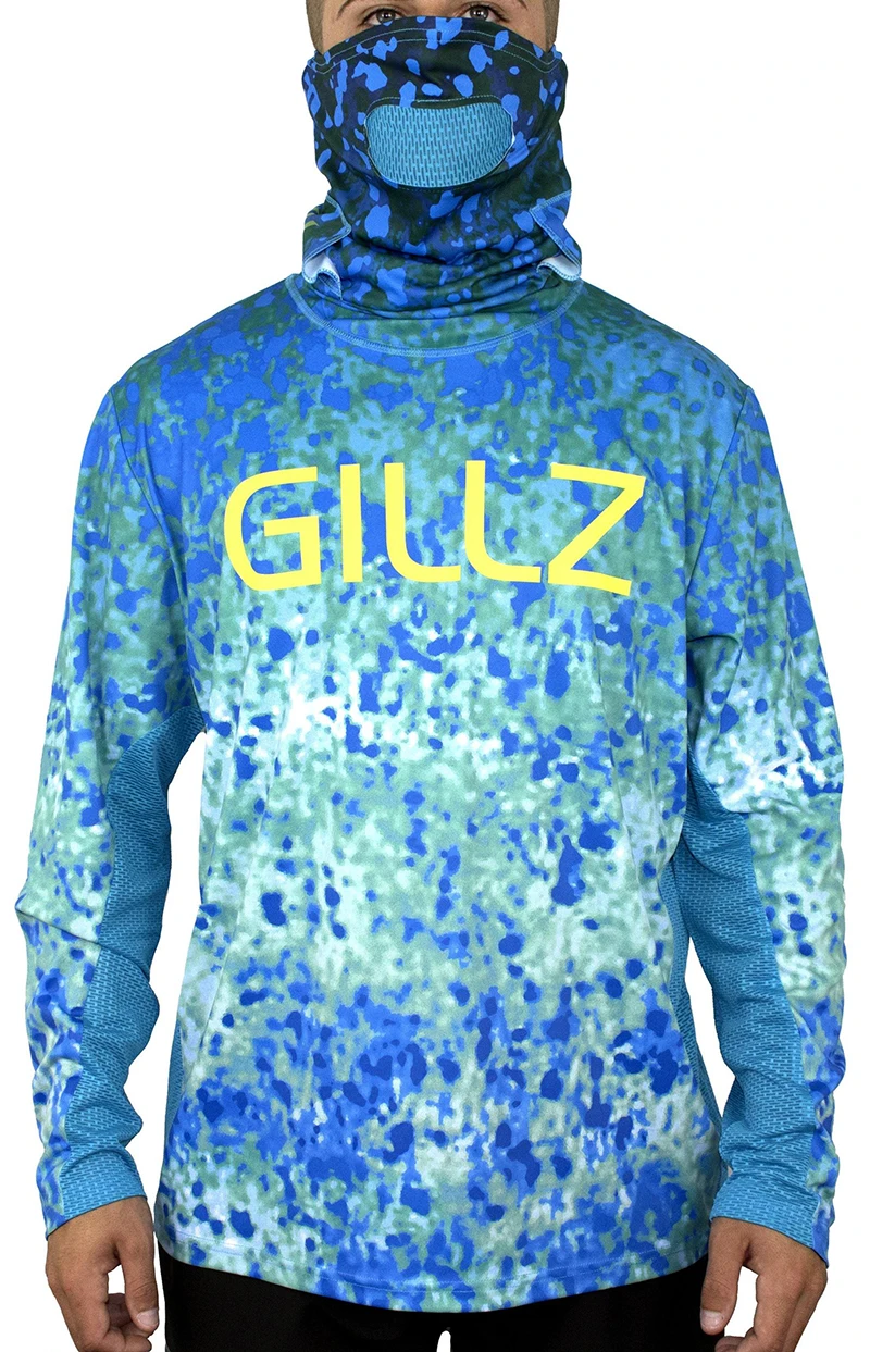 GIL*Z Men's Fishing Shirts Hooded Performance Shirt Quick-dry Perspiration Outdoor UPF50