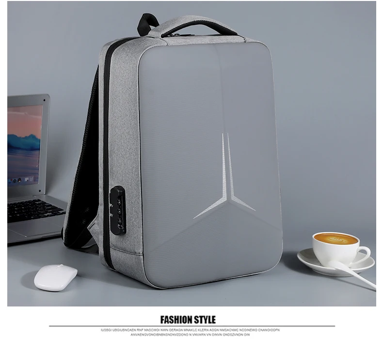 Mens LBackpack Waterproof Anti theft with USB Port Stylish Design Large Capacity Comfortable Straps Ideal for Work and Travel