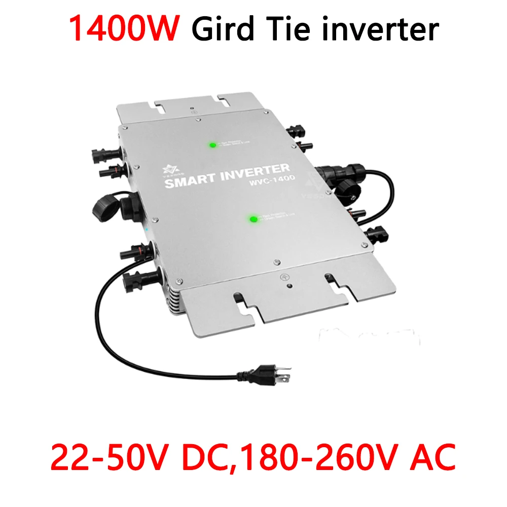 Mars Rock 1400W Solar On Grid Micro Inverter Ac 220V Dc 22-50V Inverter Onda Sinusoidale Pura Mppt 4 X350W Pannello Solare