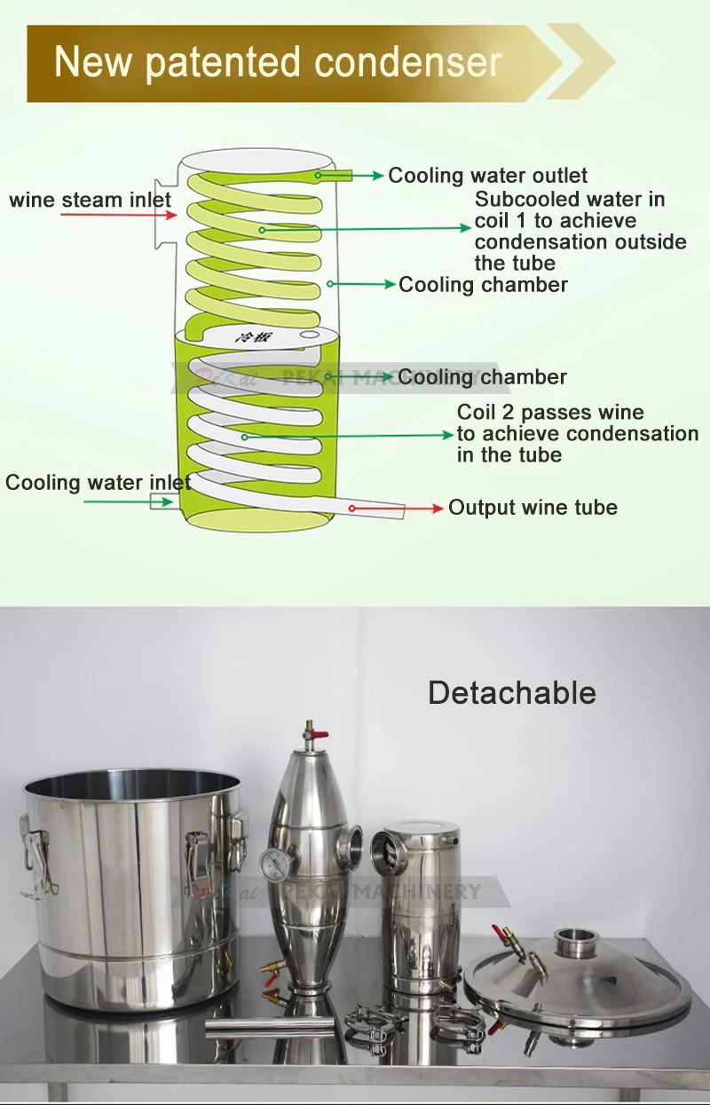 Description Picture 3 of item20L Alcohol Distiller For Small Wine Making Machine For Home Distilled Alcohol Watermelon Moonshine Stanley Cup