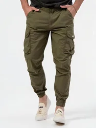 New Men Solid Pocket Loungewear Cargo Pants Spring Summer Fashion Holiday Male Daily Style 2023 Trousers Streetwear Dropshipping