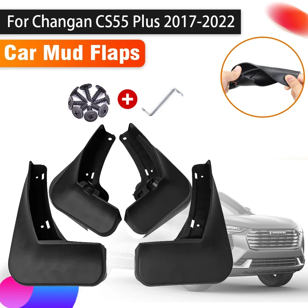 

Car Mud Flaps For Changan CS55 Plus 2022 Accessories EV II 2017~2024 Auto Mudflap Splash Guard Front Rear Fender Car Accessories