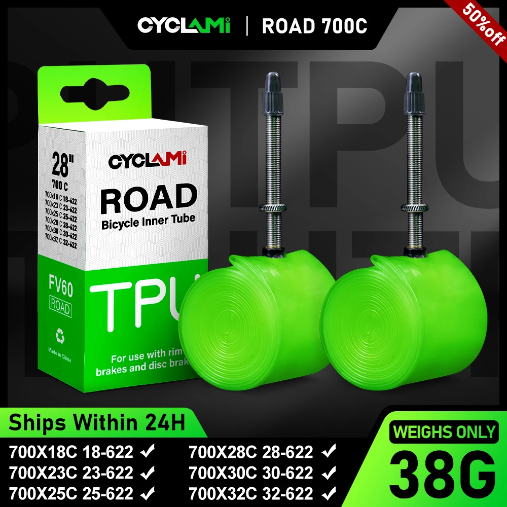 CYCLAMI Official Ultralight TPU Road Inner 700c Tube Bike Road MTB Bicycle TPU Material Tire