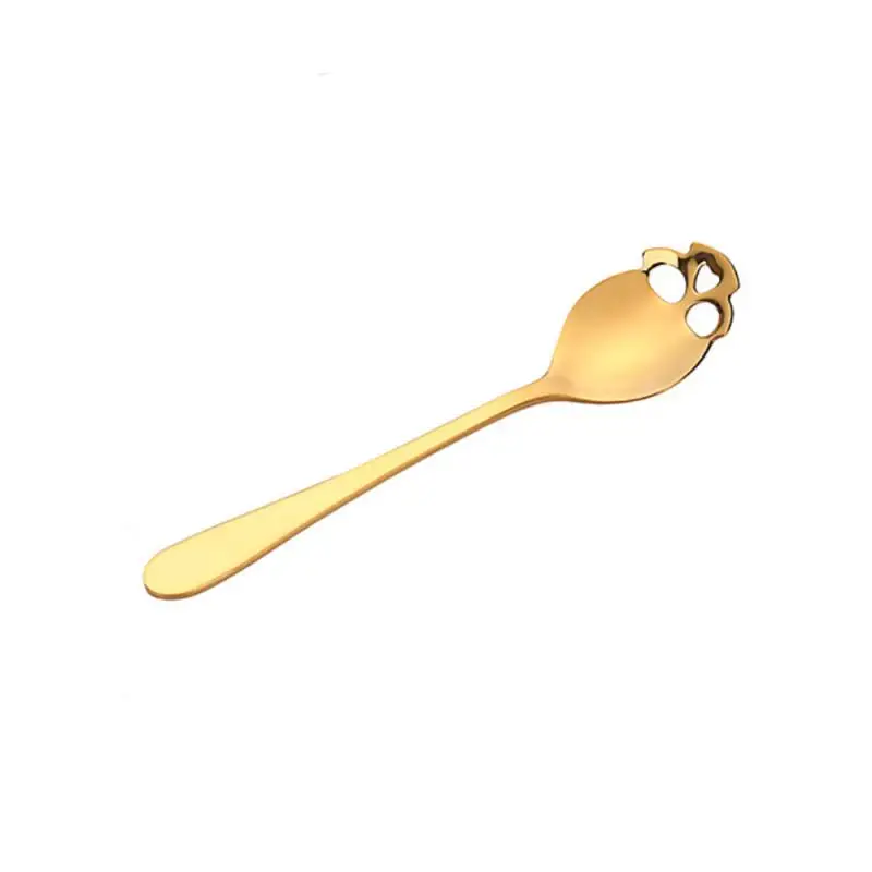 1~8PCS Creative 304 Stainless Steel Skull Coffee Spoon Dessert Tea Sugar Scoop for Home Kitchen Accessories Gift Bar Coffee Shop stainless steel spoon