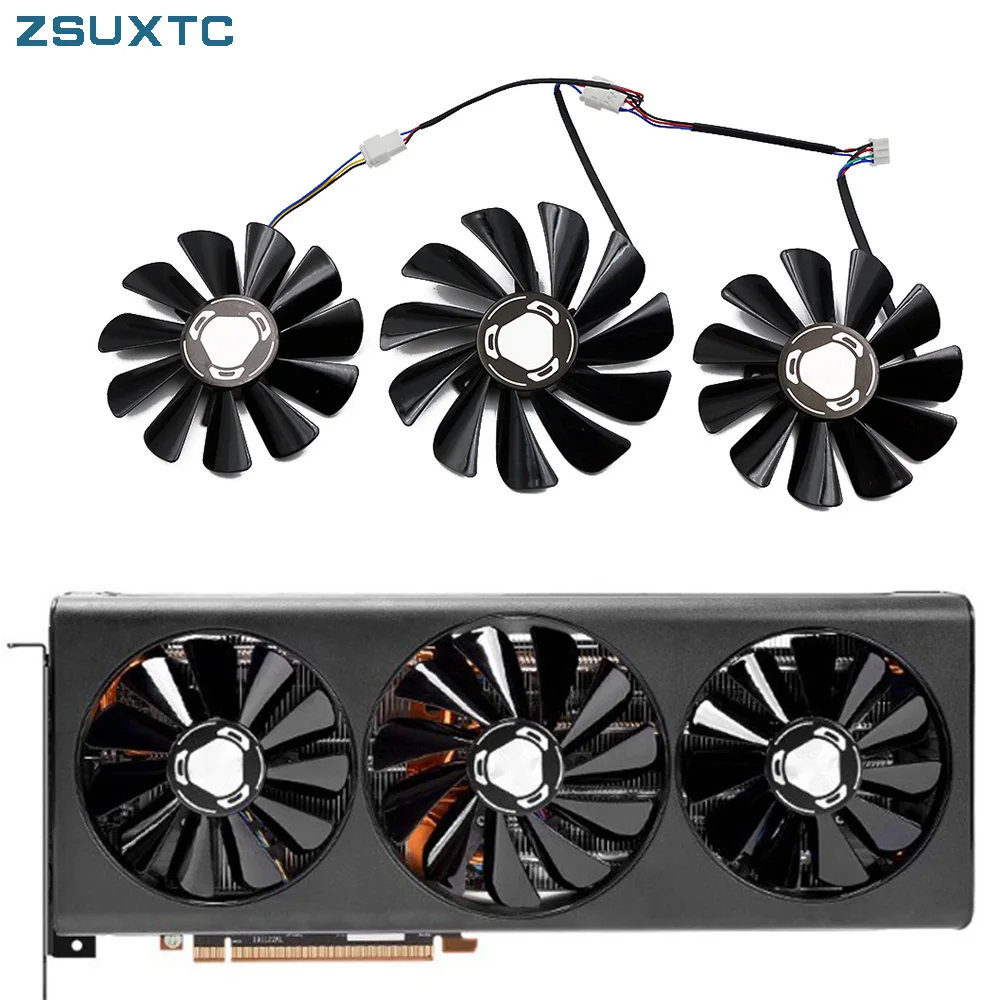 95Mm 85Mm 4Pin Muslimdc 12V 0.45A Xfx Rx 5700 Gpu Cooler Per Xfx Rx 5700 Radeon 5700 Xt 5600Xt Thicc Iii Gpu