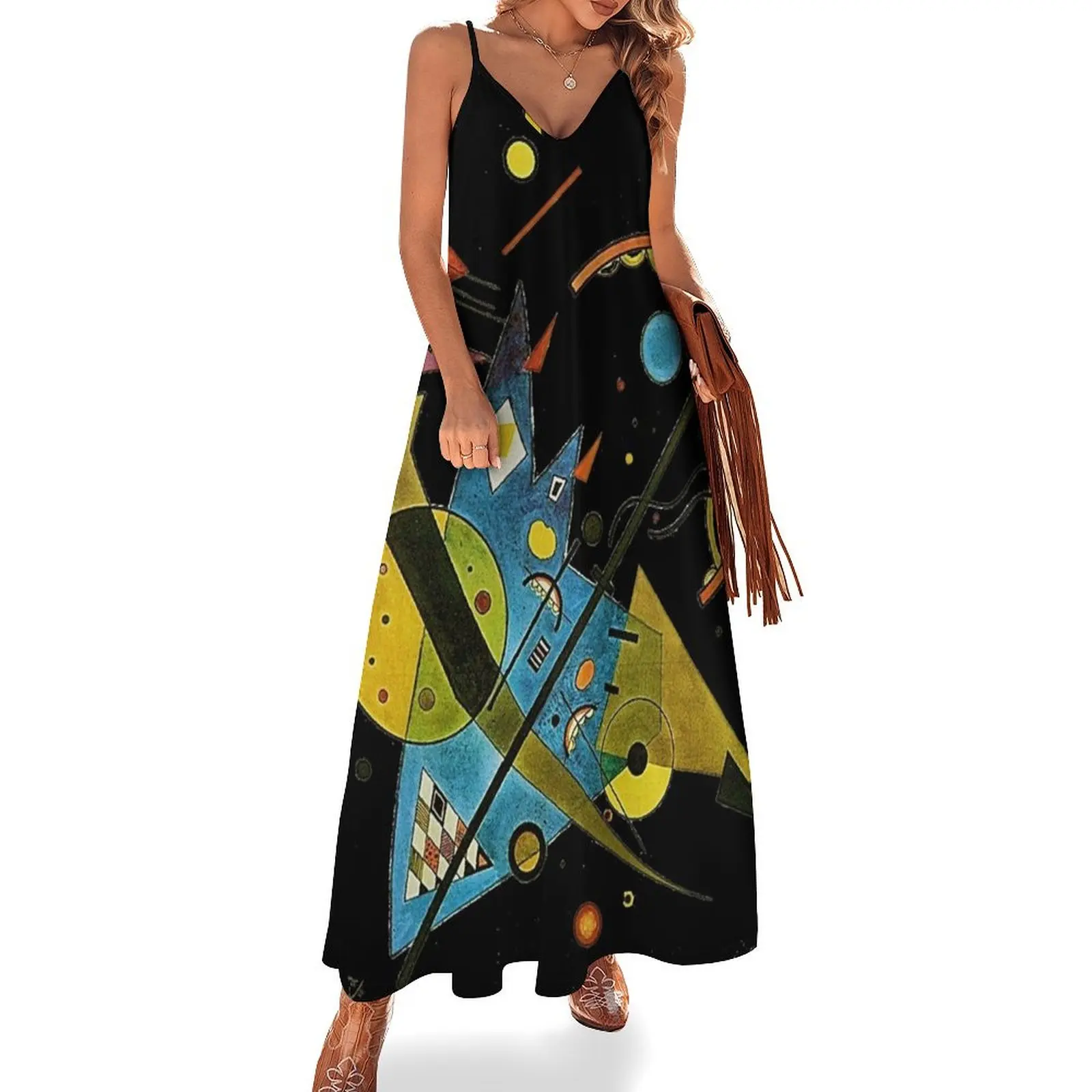 

HD. Arch in Point, by Wassily Kandinsky Sleeveless Dress party dresses women woman dress Summer skirt