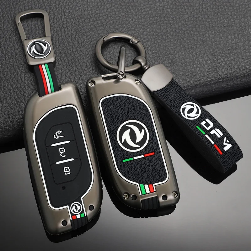 

Zinc Alloy Car Remote Key Fob Case Cover Protector Shell Bag for Dongfeng Fengxing Forthing T5 EVO Keyless Keychain Accessories