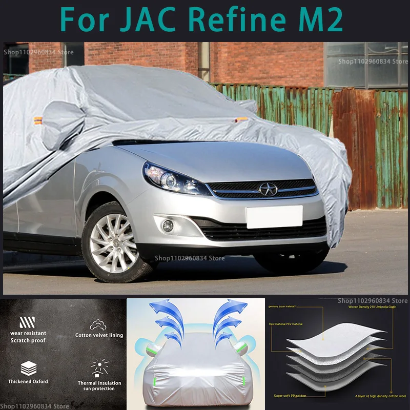 

For JAC Refine M2 210T Full Car Covers Outdoor Sun uv protection Dust Rain Snow Protective Auto Protective cover