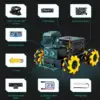 Yahboom 4WD Raspbot V2 AI Robot Car Kit Based on Raspberry Pi 5 for Beginners Educational Toy ROS2-Humble Python Programming Set 2