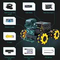 Yahboom 4WD Raspbot V2 AI Robot Car Kit Based on Raspberry Pi 5 for Beginners Educational Toy ROS2-Humble Python Programming Set 2