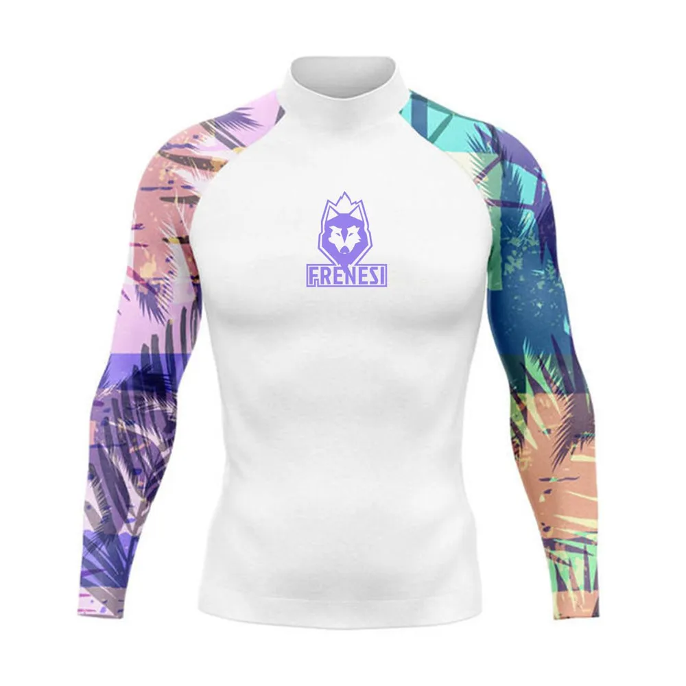 Sports Shirt Men Rashguard Men Long Sleeve Pro Surfing Shirt Sun Screen Surf Sweatshirt Rashguard UV Protection Swimwear Frenesi Surf Clothing