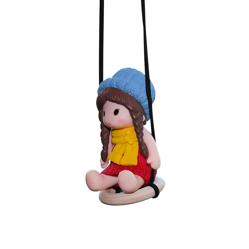 

Car Swing Pendant Car Pendant Rearview Mirrors Car Decoration Charm Pendant Creative Swinging Girl Style Ornament Cartoon Car