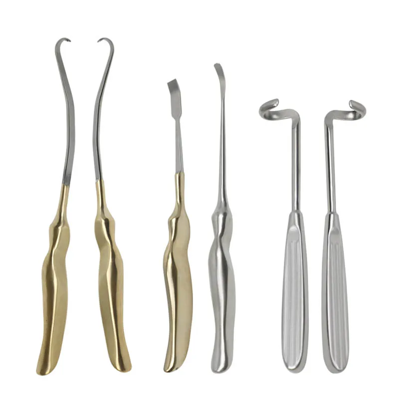 Stainless Steel Rib Cartilage Stripper Stripper Pulling Hook Rhinoplasty Surgery Instruments Left and Right Shovel Type stainless steel trowel putty knife shovel none nail pushing knife putty batch ash knife spade diatom mud art paint tools