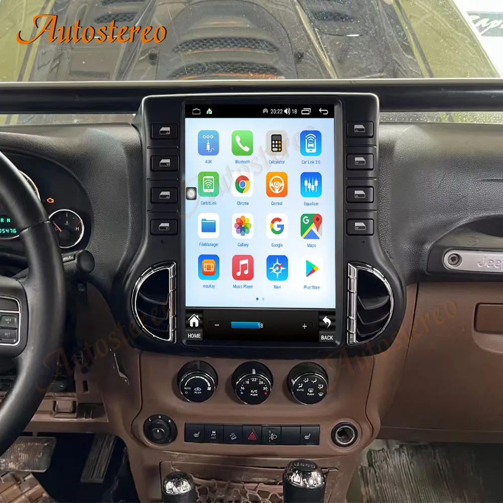 Carplay Android For Jeep Wrangler JK 2010-2017 Tesla Screen Car Multimedia Playe