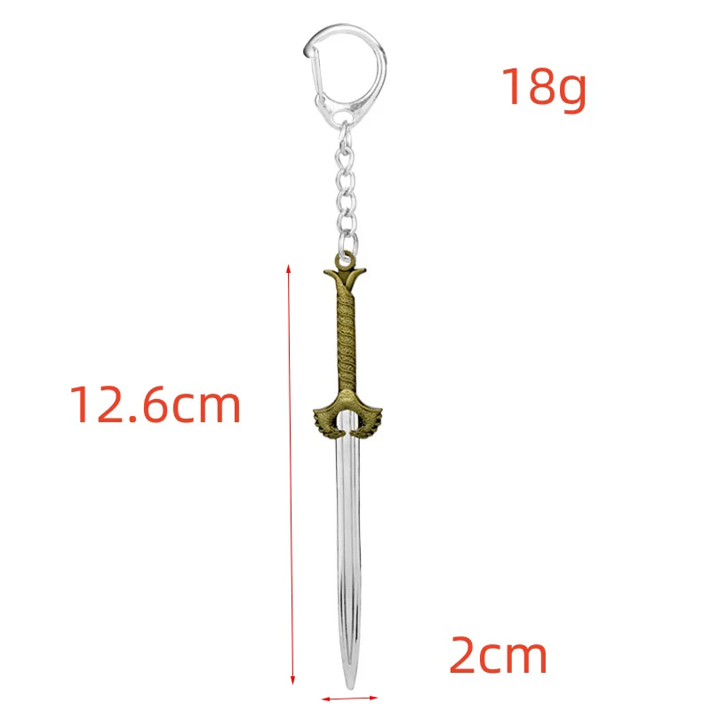 Movie accessories, female hero weapon model, killer sword weapon model keychain alloy pendant, birthday gift
