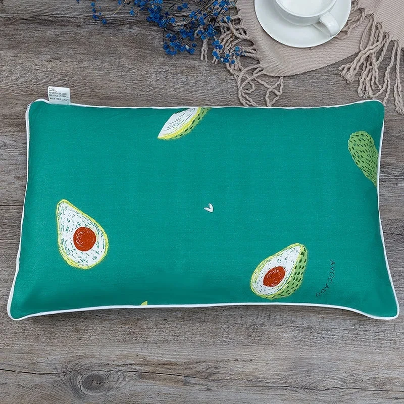 Zipper Type Baby Pillowcase Cartoon Pattern Children's Pillowcase Pure Cotton Pillow Covers Household Pillow Protect Case
