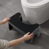 Portable Black Toilet Stool Set of 3 Adults Children Bathroom Potty Lifting Legs Smooth Defecation Easy Clean Anti Slip 8.66"D x 5