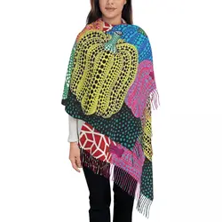 Personalized Print Three Polkadot Pumpkin Art Scarf Women Men Winter Warm Scarves Yayoi Kusama Shawls Wraps