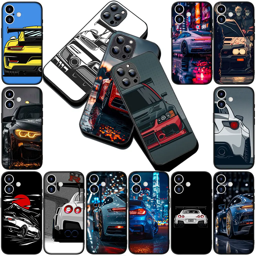 Supercar Cartoon Taillights Soft Phone Case