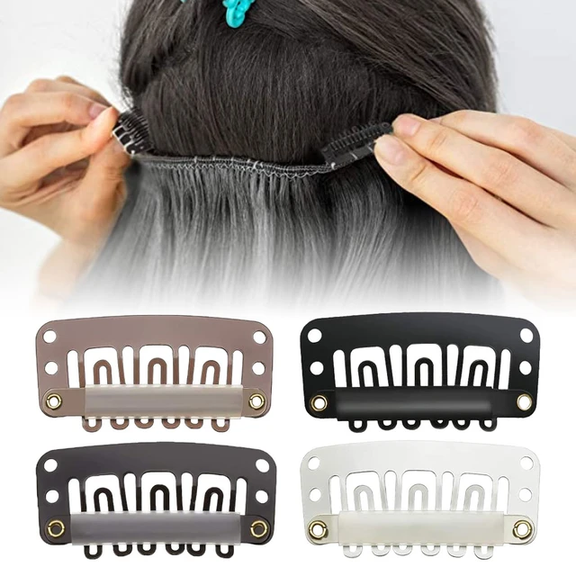 Strong Chunni Clips With Safety Pins 6-Tooth Stainless Steel Hair Extension  Clip Chunni Clips Comb Wig Clips - AliExpress