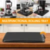 Kitchen Appliance Sliding Tray with Smooth Wheels Below Cabinet Appliance Rolling Tray Non-slip Countertop Sliding Coffee Tray 2