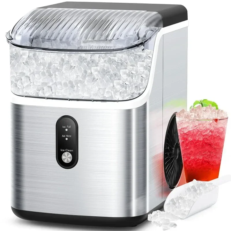 

COWSAR Nugget Ice Maker Countertop, Soft Chewable Nugget Ice Cubes Machine, One-Button Quick Ice Making 34Lbs/Day