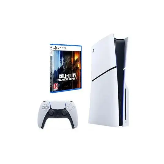 Playstation 5 Slim (Chasis E) with 1TB SSD Storage, Portable Console, features enhanced graphics, Ray Tracing, 4K resolution, and compatibility with over 4000 PS4 games for an immersive gaming experience.
