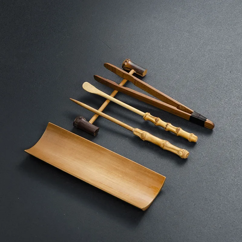 Kung Fu Bamboo Teaset Set Home Interior /living Room /study /office /teahouse /yoga Room Tea Ceremony Six Gentlemen Accessories