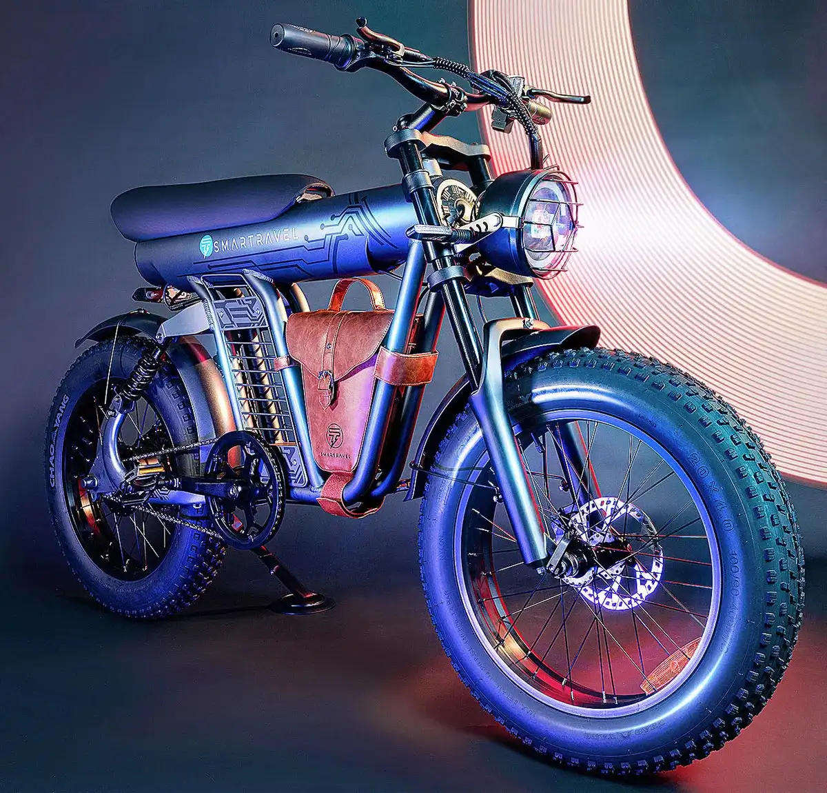 Electric Bike for Adults Ebike with 1000W Brushless Motor 20Ah Battery 20Inch Fat Tire 45km/h with Front/Rear Turn Signals