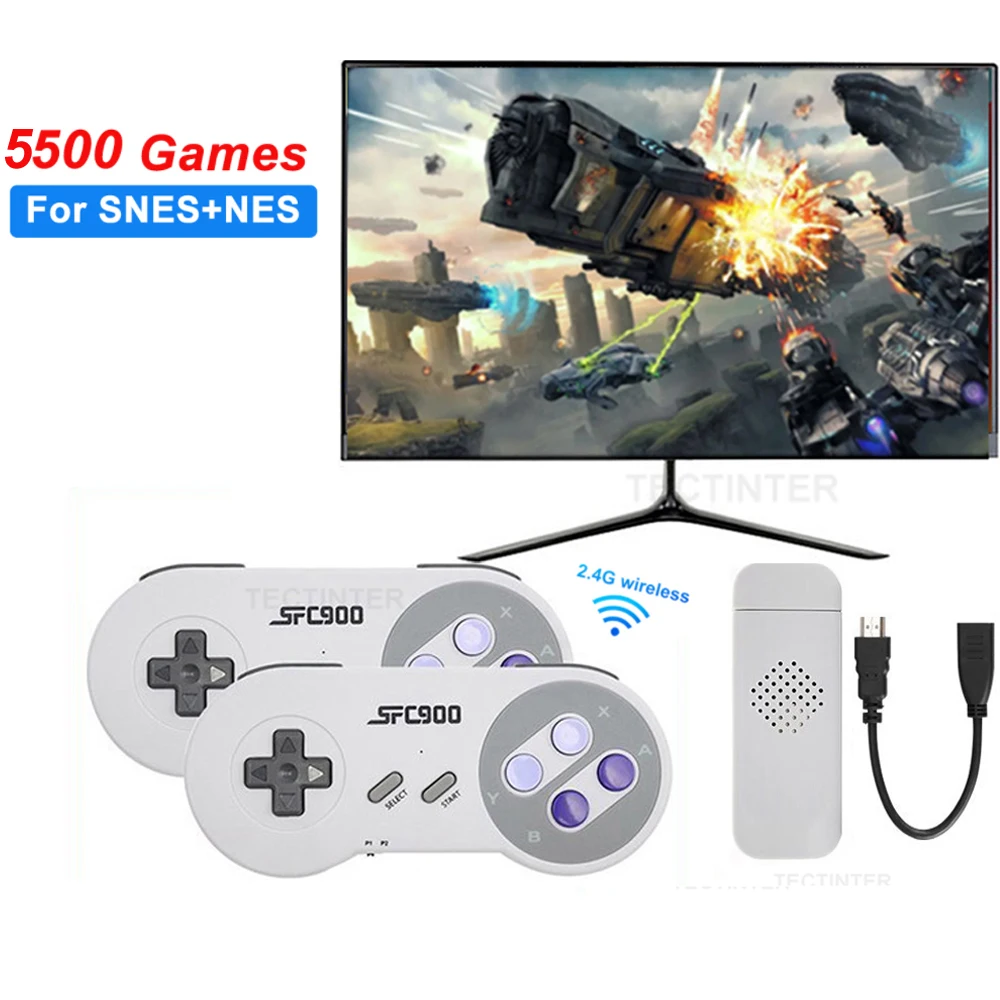 Video Game Console For Super Nintendo SNES NES Built in 5500 Games HDMI-Compatible Game Stick TV Player Controller - AliExpress