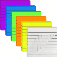 300 Sheets Lined Transparent Sticky Notes, 3x3 Inch 6 Colorful Tabs With Line For Office College School Classroom Supplies 1